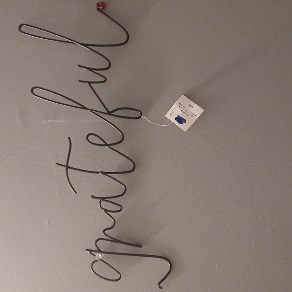 Black Metal 'Grateful' Wall Decor free shipping - Picture 2 of 2